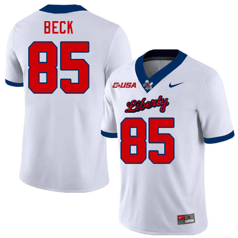 Liberty Flames #85 Brayden Beck College Football Jerseys Stitched-White